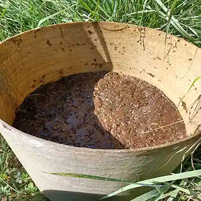 Överfull tank  med bajs